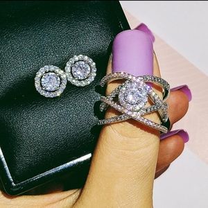 Starling silver ring and earrings set